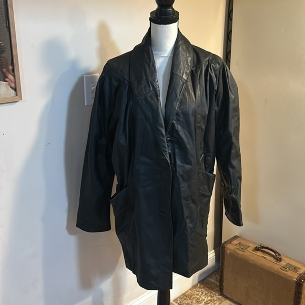 Stunning vintage Lara Pinta leather jacket Size M VGUC